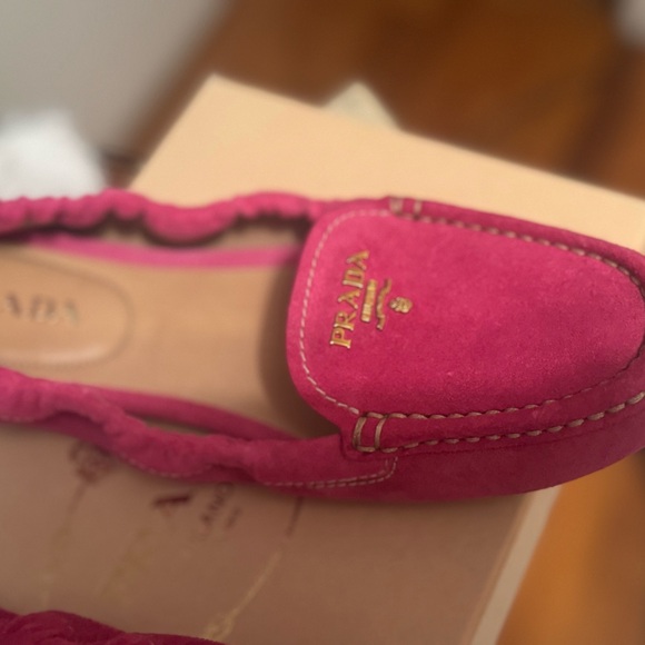 Authentic Prada Pink Loafers/ Flats In Box - Picture 4 of 9